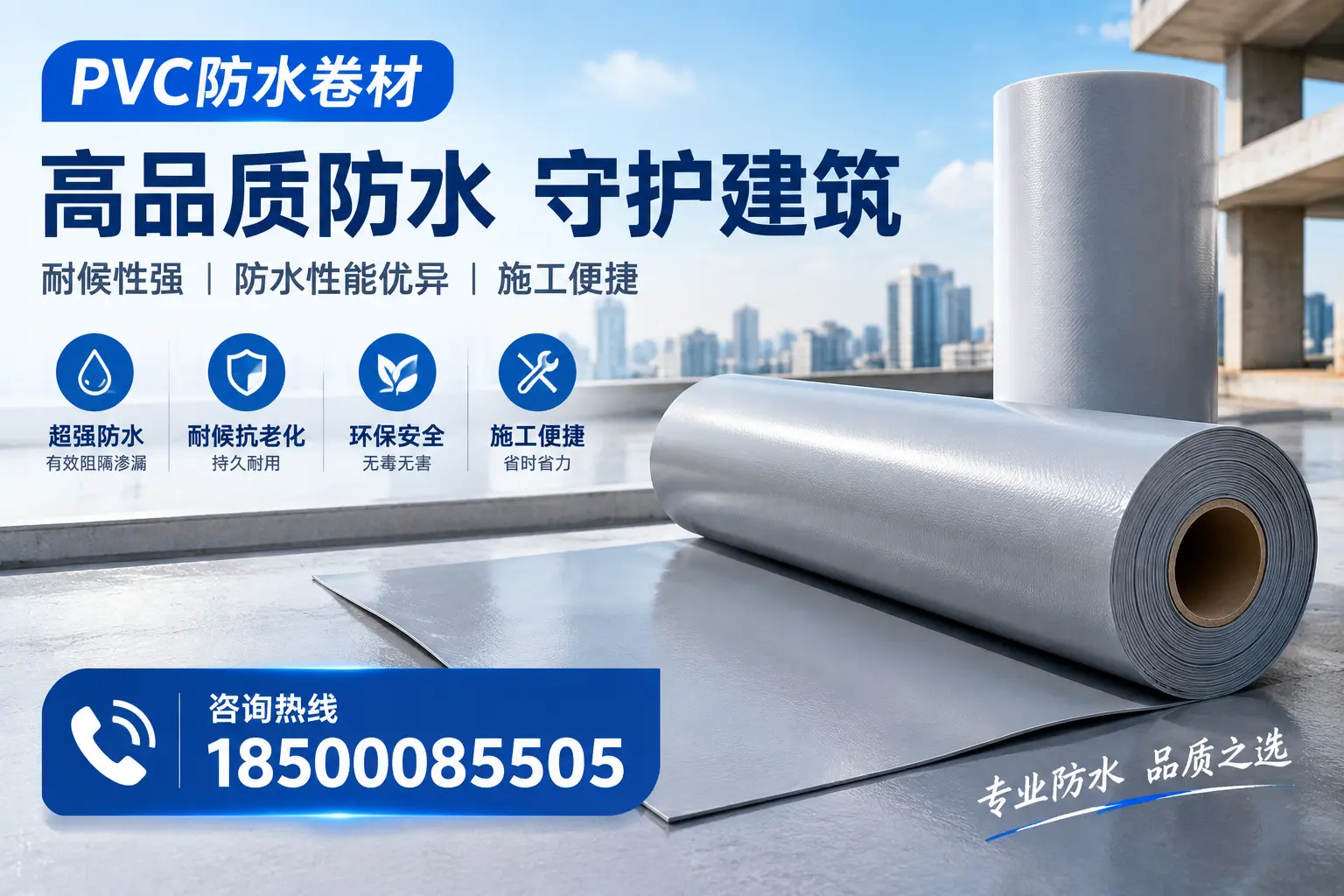 PVC防水卷材的防水效果评测，适合南阳的科学依据